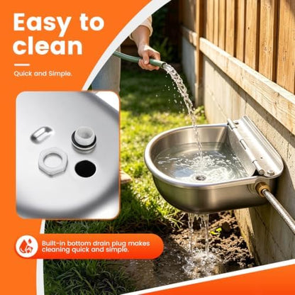 Automatic Dog Water Bowl Dispenser 304 Stainless Steel Dog Waterer
