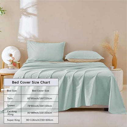 DUJUIKE Waterproof Bed Cover for Dog and Cats,Pet Hair Resistant Bed Sheet Cover, Protective Bed Liner Cover with 100% Waterproof Breathable Thin Fabric (Green, Queen 78 * 90 inch)