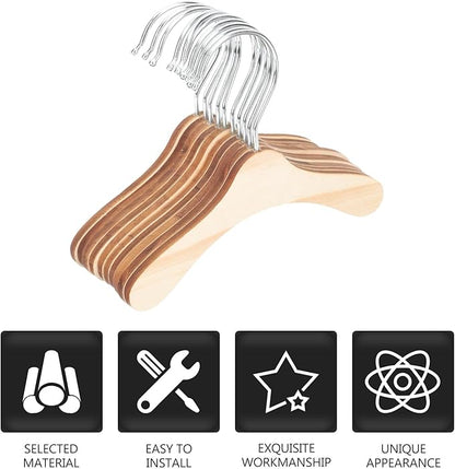 Wooden Dog Clothes Hangers 16cm Large Pet Clothes Hanger Sturdy Household Pet Accessory for Dog and Cat Clothing Storage