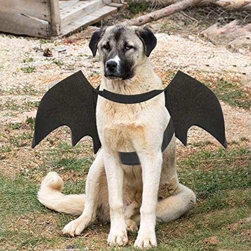 Pet Costumes Bat Wings for Puppy and Cat Halloween Dog Costumes Party Cosplay Decoration Black Apparel for Small Medium Larger Dogs (Black, X-Large) - Image 3