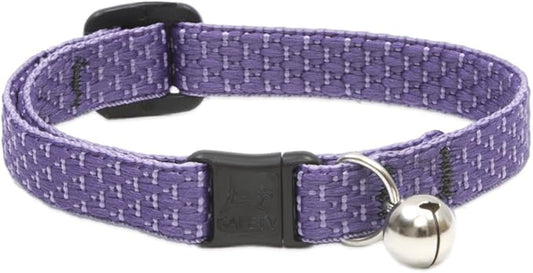 LupinePet Eco 1/2" Lilac Cat Safety Collar with Bell , 8-12"
