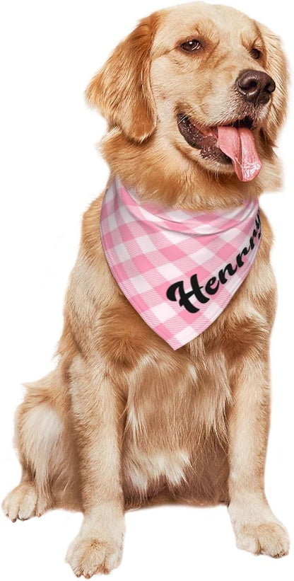 Custom Pet Scarf Personalized Dog Bandana with Name Personalized Add Your Text Bibs Triangle Head Scarfs Gift for Small Medium Large Dogs Cats Baby Puppy Pets Accessories
