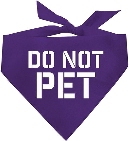 Do Not Pet Dog Bandana (Purple, OS 157)