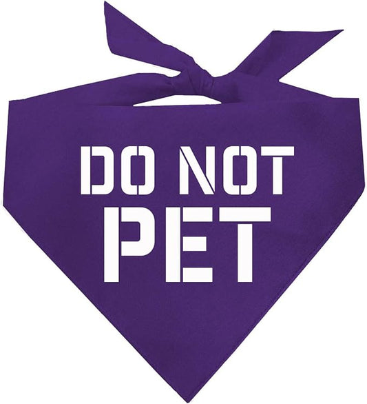 Do Not Pet Dog Bandana (Purple, OS 157)
