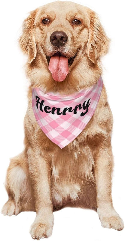 Custom Pet Scarf Personalized Dog Bandana with Name Personalized Add Your Text Bibs Triangle Head Scarfs Gift for Small Medium Large Dogs Cats Baby Puppy Pets Accessories