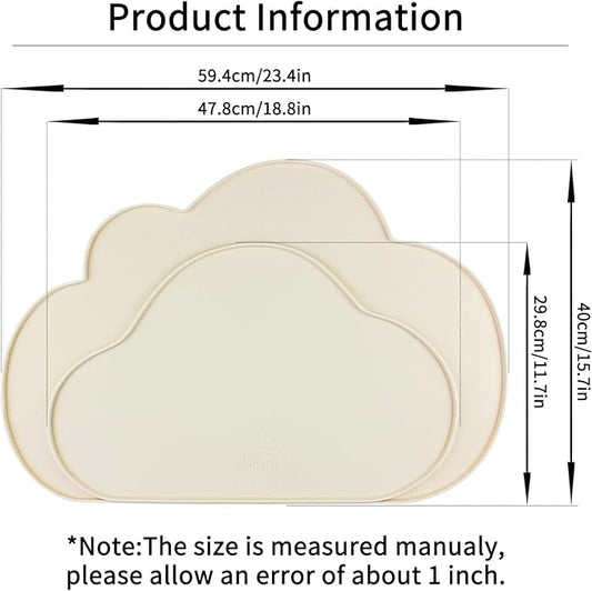 Ptlom Silicone Pet Feeding Mat for Dogs and Cats, High-Lips Pet Placemat Non-Slip Waterproof Bowl Mats Prevent Food and Water Overflow, Puppy Dish Tray Mat Suitable for Small Medium Large Pets, Beige