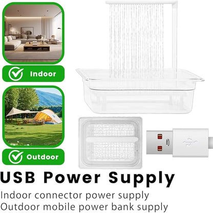 Parrot Bathtub, USB Electric Large Bird Bathtub Shower with Water Pressure Controller, Automatic Pet Bird Bath for Parakeet, Cockatiel, African Grey, Cockatoo, Bird Case Accessories, Bird Toys