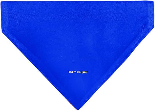 DC Comics Pet Bandana Superman Shield Logo Blue Red Yellow Slip On Collar Bandana Only