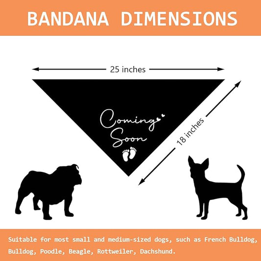 Baby Coming Soon Announcement Dog Bandana Gender Reveal Baby Announcement Pet Dog Triangle Scarf Photo Props Scarf Accessories