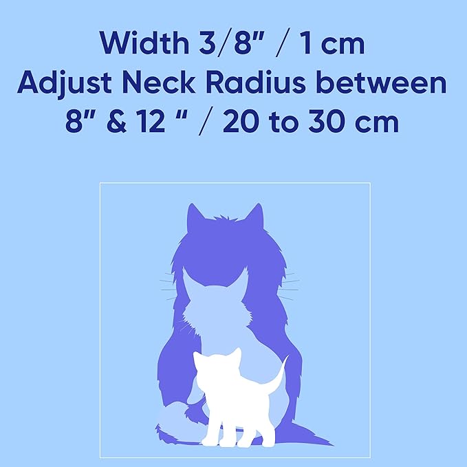 Pawtitas Glow in The Dark Cat Collar with Breakaway Safety Buckle & Bell Adjustable Kitten Collar, Set of 2 GID Teal/Orange