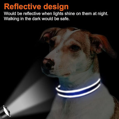 Joytale Reflective Dog Collar, Soft Neoprene Padded, Metal D-Ring, Nylon Pet Collar Adjustable for Small Dogs, Navy Blue, S
