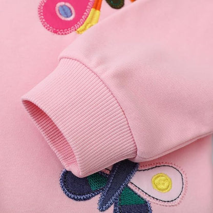 Toddler Baby Girls Cotton Sweater, Long Sleeve Crewneck Sweatshirt Pullover Kids Warm Clothing for Fall Winter