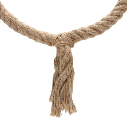 Bird Rope Swing Toy Parrot Climbing Perch Stand for Cockatiel Conure Cockatoo Parakeet Cage Hanging Decor (B: Round)