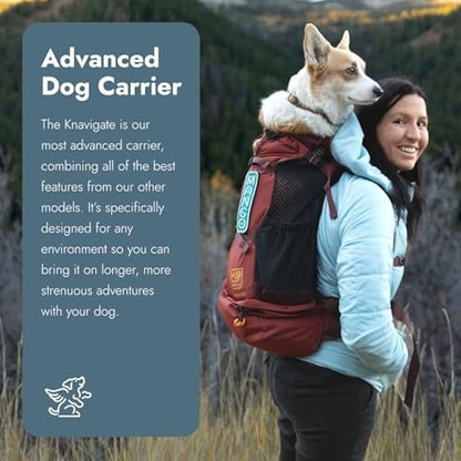 K9 Sport Sack Knavigate - X-Small, Midnight Black - Ideal for Dogs with 9-12” Back Length - Adjustable, Backpack-Style Carrier with Internal Frame & Padded Hip Belt