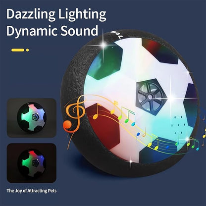 Ivieicip Active Gliding Disc - 2023 New Light up Indoor Soccer Ball Games Rolling for Dogs, Interactive Automatic Self Moving Dog Toys, Flying Saucer Aggressive Chewers (Silent)