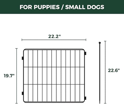 FXW MiniPaws Unleashed Dog Playpen, Expandable & Portable Design for Yard, RV Camping and Indoor Use, for Puppies and Small Dogs, 20-inch 4 Panels