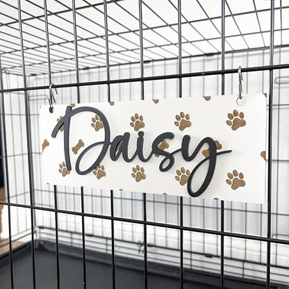 Personalized Crate Sign, Custom Dog Decor, Hanging Crate Sign,Personalized Pet Gift,Dog Name Plate,Gift for Dog Lover, (23.5x8.26cm/9.25x3.25in)