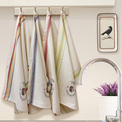 Custom Decor Kitchen Towels Love Paw Wirehaired Pointing Griffon Dog Pets Dogs Cleaning Supplies Dish Towels Multi Stripe Design Only