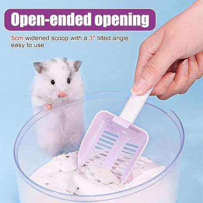 DONGKER Hamster Litter Scoop,Reusable Hanging Hamster Sand Bath Scoop for Guinea Pig Gerbil Rebbits Small Animals Bearded Dragon