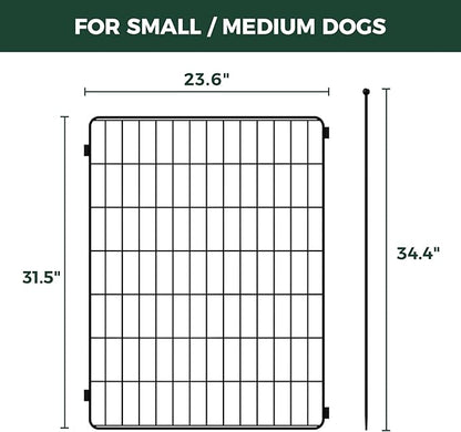 FXW MiniPaws Unleashed Dog Playpen, Expandable & Portable Design for Yard, RV Camping and Indoor Use, for Small and Medium Dogs, 32-inch 4 Panels
