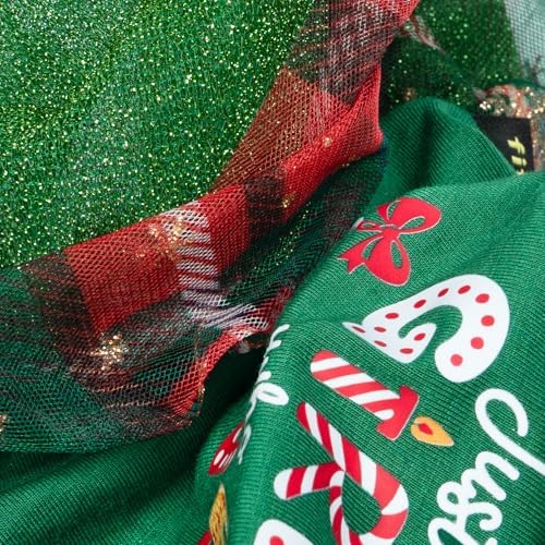 Fitwarm Just a Girl Who Loves Christmas Dog Tulle Dress, Funny Christmas Clothes for Small Dogs Girl, Holiday Pet Outfit, Red, White, Green, Yellow, Large - Image 5