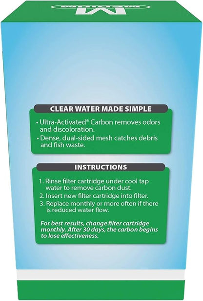 Tetra Whisper Bio-Bag Filter Aquarium Cartridges, Medium Filter for Freshwater and Marine Fish, Removes Odors and Discoloration, Ready to Use, 3 Medium Green Filters