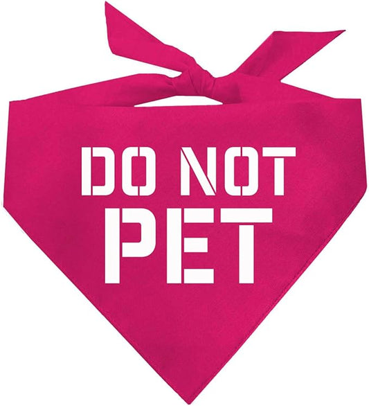 Do Not Pet Triangle Dog Bandana