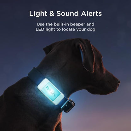 Petcube GPS Tracker for Dogs – Real-Time Location Tracking, Escape Alerts & Virtual Fences, Activity & Wellness Monitoring, Glow-in-The-Dark, Water & Dust Resistant