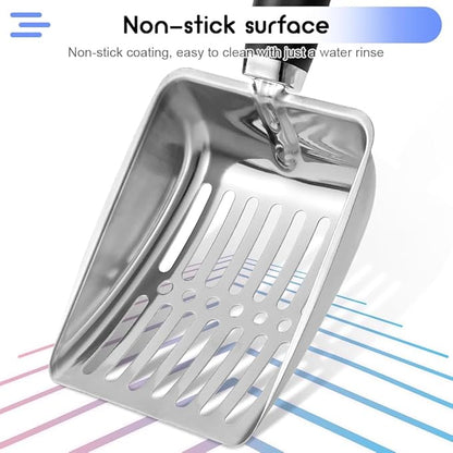 Stainless Steel Cat Litter Scoop,Metal Cat Litter Scoop,Kitty Metal Scooper,Sturdy Mesh Scooper