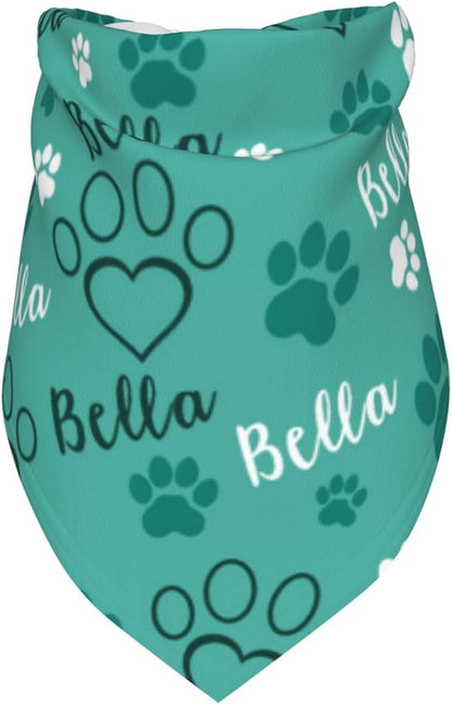 Custom Pet Scarf Personalized Dog Bandana with Name Personalized Add Your Text Bibs Triangle Head Scarfs Gift for Small Medium Large Dogs Cats Baby Puppy Pets Accessories
