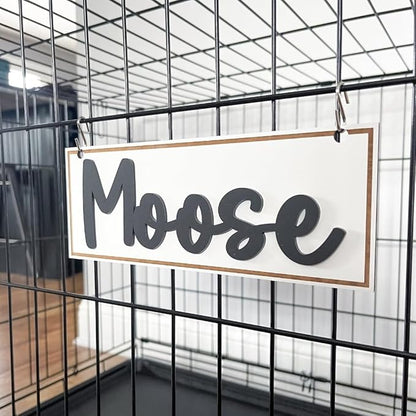 Personalized Crate Sign, Custom Dog Decor, Hanging Crate Sign,Personalized Pet Gift,Dog Name Plate,Gift for Dog Lover, (23.5x8.26cm/9.25x3.25in)