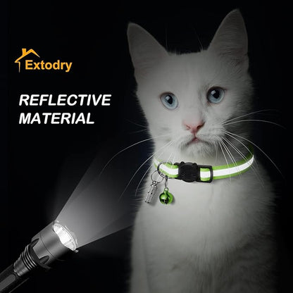 12 Pack Reflective-Breakaway Cat Collars with Bells,Safety Buckle Kitten Collar, with Name Tag, Adjustable,Ideal for Girl Cats Male Cats,Pet Supplies,Stuff,Accessories(12 Colors & 2 ID Tags)