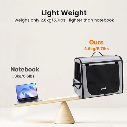 Dog Car Carrier Light Weight 24×17.7×20.5in, Dog Carrier Easy to Assemble, Dog Car Crate Portable and Breathable, Foldable Pet Carrier for Indoor and Outdoor, Dog Travel Crate with Curtain Gray