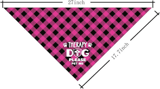 Dog Bandana, Therapy Dog Please Pet Me with, Dogs Scarf Classical Printing, Dogs Scarf Accessories, Doggy Kerchief Pet Kerchief, Christmas Birthday Thanksgiving Doggy Gift A02