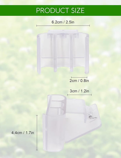 4 Pk Upgraded Aquarium Plant Holder, 3-Hole Hanging Aquarium Plant Holder with Clip, Suitable for Fish Tank Plant Potting, Aquarium Decoration, White