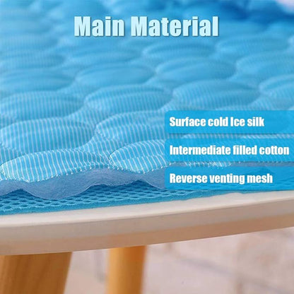 Washable Dog Ice Silk Self Cooling Mat for Indoor & Outdoor Dog Mat with Cooling Pad & Blanket
