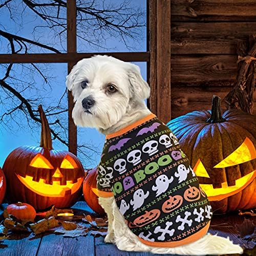 5 Pcs Halloween Dog Clothes Pet Dog Shirt Costume,Funny Pattern,S - Image 6