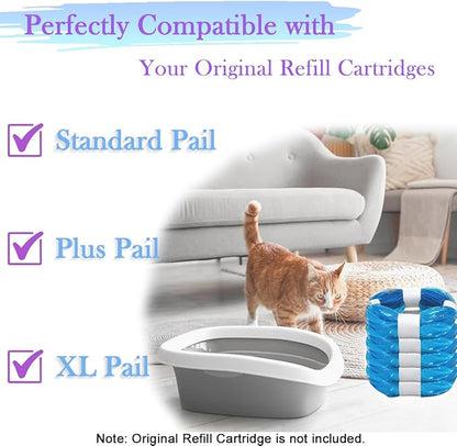 Cat Litter Refill Bags (9-Pack) Litter Refills Generic Compatible with Your Standard, Plus, XL and XL+ Pails Refill Cartridge