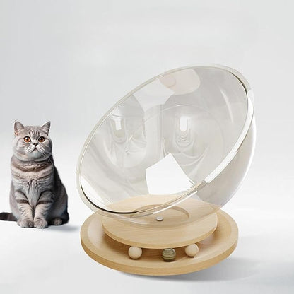 Space Capsule Cat Bed, Pet Furniture, Easy Cleaning, Universal Small Pets Activity Centre Bed Toy, Sleeping Nest for Cats, Solid Wood XL