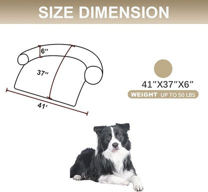 Tinaco Calming Dogs/Cats Bed Mats, Dog Pad Washable Removable Couch Cover, Plush Long Fur Mat for Pets, Waterproof Lining, Perfect for Small, Medium and Large Dogs and Cats (Gradient Brown, 41"x37")