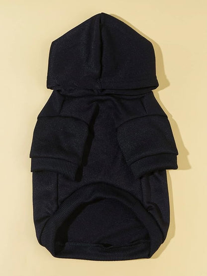 QWEEE Stylish Dog Clothes - Cat & Kitten Puppy Dog Sweatshirt - Black Small to Large