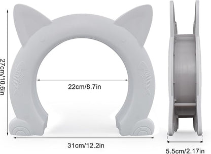 Wordcam Large Cat Door Interior Door, XL Indoor Cat Door, Pet Doors for Cats, Kitties and Small Dogs (White)