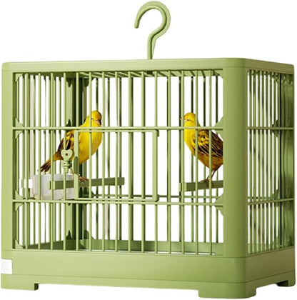 2025 New Carry Cage for Parakeet Portable 30x23x26cm Bird Travel Carrier Cage with Pull Out Tray Hook Handle Easy Transport Install for Various Birds Macaws Sparrow Conures Cockatiels