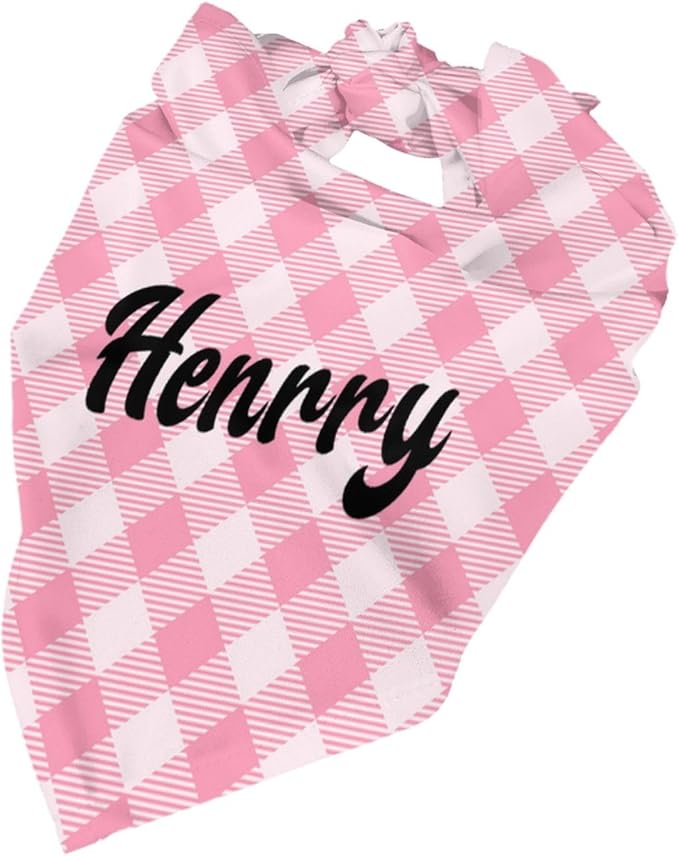 Custom Pet Scarf Personalized Dog Bandana with Name Personalized Add Your Text Bibs Triangle Head Scarfs Gift for Small Medium Large Dogs Cats Baby Puppy Pets Accessories