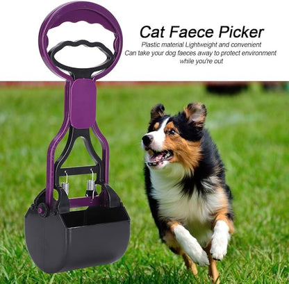 Pooper Scooper for Dogs, Spring Loaded One Hand Poop Scooper with Bag Use, Portable Pet Waste Pickup Tool for Yard & Outdoor Walks