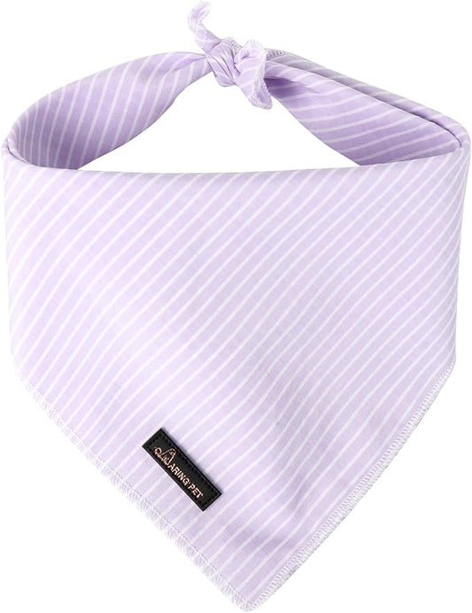ARING PET Summer Dog Bandana-Cute Lavender Dog Bandanas, Comfortable Pet Scarf Dogs Triangle Bibs for Small to Large Girl Dogs and Cats
