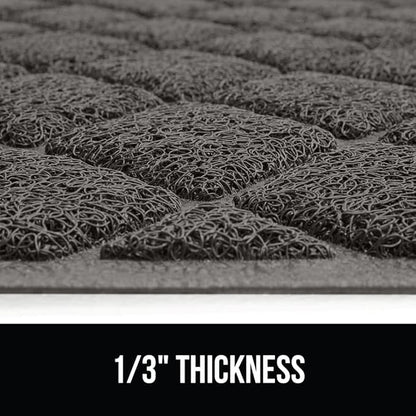 GORILLA GRIP Cat Litter Box Mat, Water Resistant, US Designed Kitty Litter Trapping Mats, Easy to Clean, Scatter Control, Less Mess and Clean Floors, Kitten Supplies for Indoor Cats, 30x20 Dark Gray