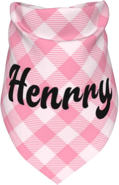 Custom Pet Scarf Personalized Dog Bandana with Name Personalized Add Your Text Bibs Triangle Head Scarfs Gift for Small Medium Large Dogs Cats Baby Puppy Pets Accessories