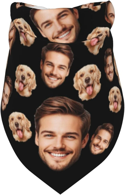 Custom Dog Bandana for Cat Dog Pet Add Your Design Personalized Neckwear Bandanas with Your Text Logo Image Customized Pet Scarf Funny Gifts Style 06