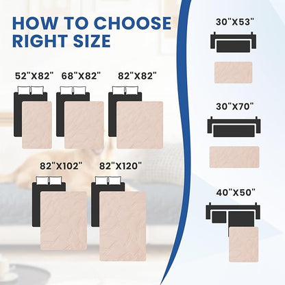 Waterproof Couch Covers for Pets, Waterproof Dog Bed Cover, Anti-Slip Soft Dog Blankets, Couch Cover for Dogs Washable, Pet Blanket for Puppy Large Dogs Cat (30x53 Inch, Beige)